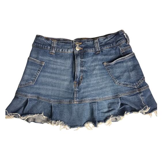 American Eagle x Coco Gauff High-Rise Denim Mini Skirt Size 8 in Blue Denim - Picture 3 of 10